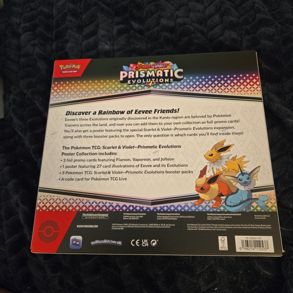 Pokemon TCG SV8.5 Prismatic Evolutions Poster Collection Box Factory Sealed - Picture 3 of 3